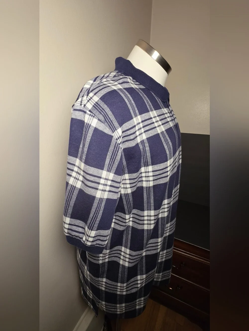 Polo by Ralph Lauren Navy & White Plaid Short-Sleeve Polo